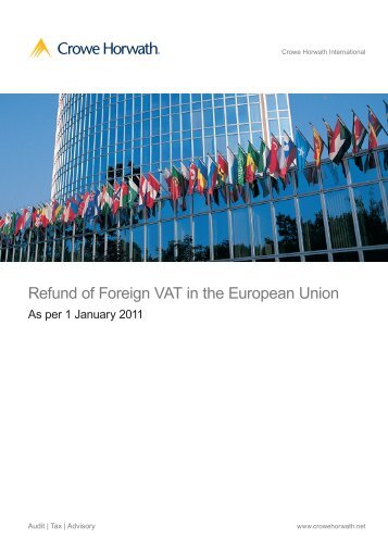Refund of Foreign VAT in the European Union - Crowe Horwath ...