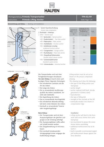 Montageanleitung Frimeda Transportanker TPA-02/09 ... - Halfen