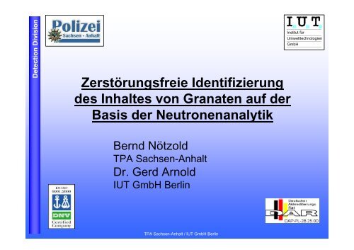 Detection D ivision Möglichkeiten der Durch