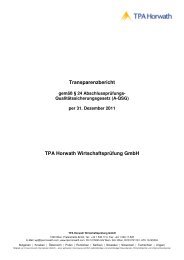 Transparenzbericht TPA Horwath Wirtschaftsprüfung GmbH