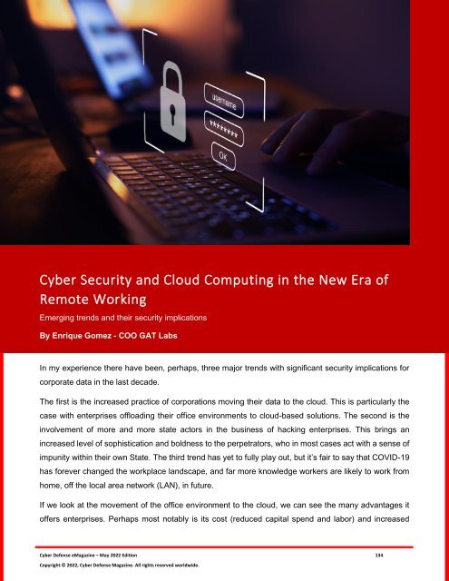 Cyber Defense eMagazine May Edition for 2022