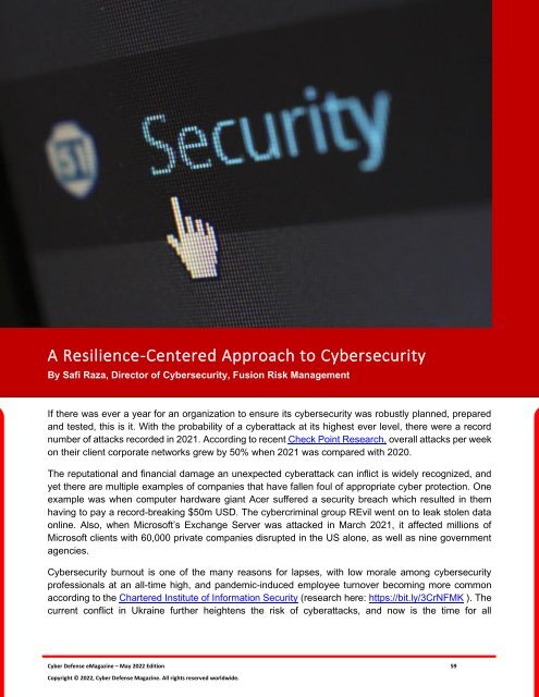 Cyber Defense eMagazine May Edition for 2022