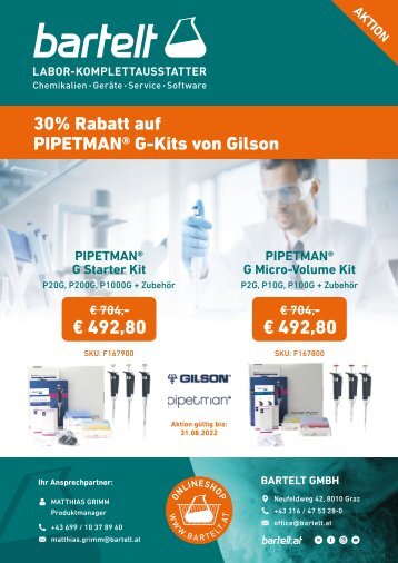 PIPETMAN® G-Kit und AmpliPur® Expert Tips von Gilson