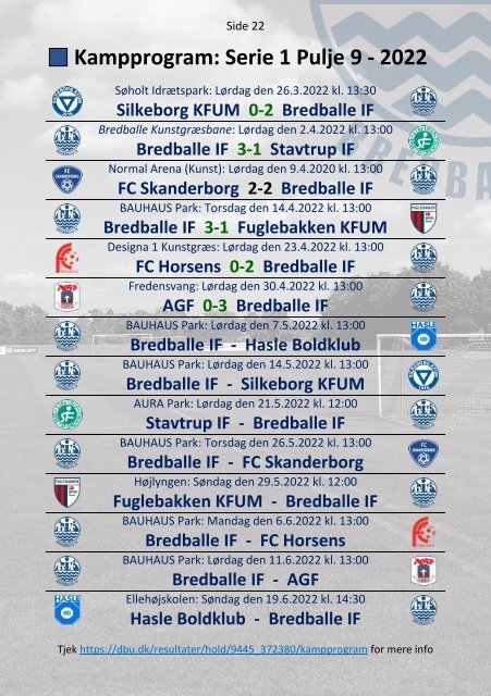 2022 - Nr. 04 - Bredballe IF - Hasle Boldklub - 070522