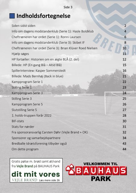 2022 - Nr. 04 - Bredballe IF - Hasle Boldklub - 070522