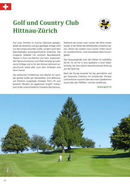 Regio Golf 2022 - Golfen in der Region Zürich Ostschweiz