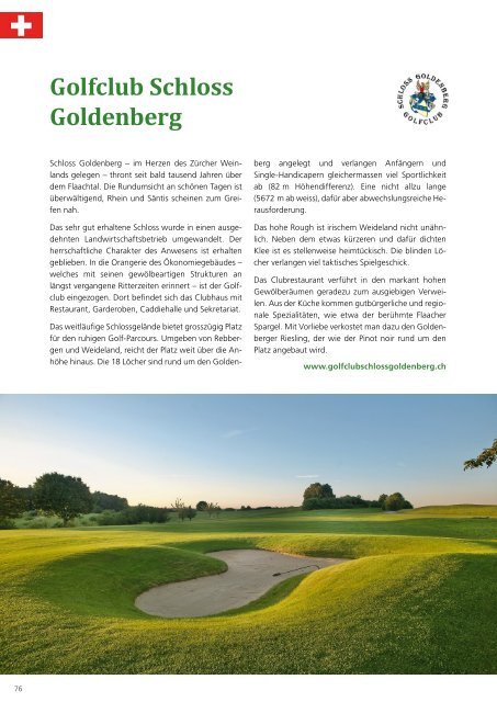Regio Golf 2022 - Golfen in der Region Zürich Ostschweiz