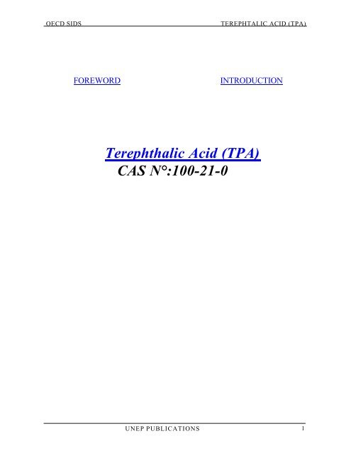 Terephthalic Acid (TPA) CAS N°:100-21-0