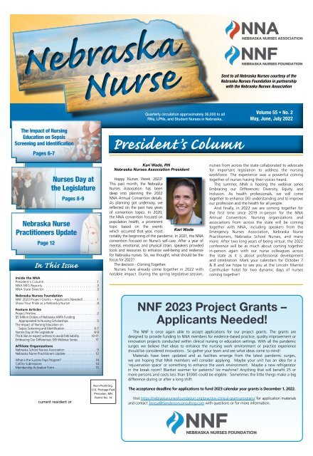 Nebraska Nurse - May 2022