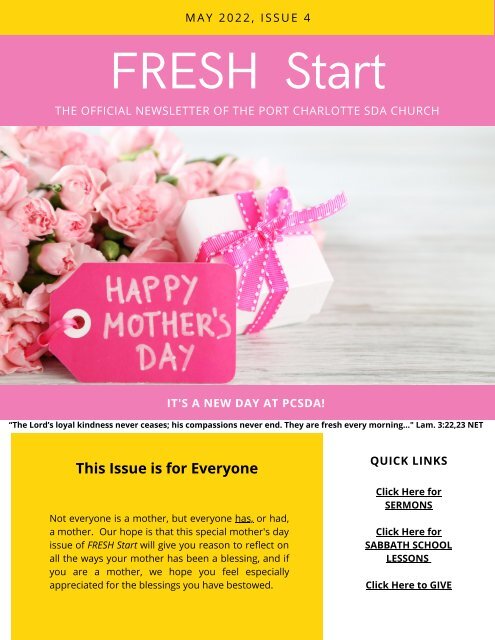 May 2022 FRESH Start