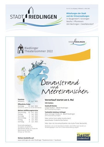 Amtliches Mitteilungsblatt Riedlingen 04.05.2022