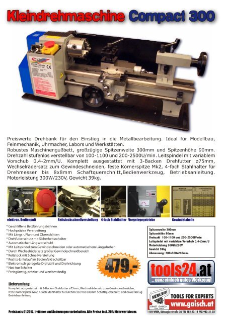 Download Prospekt & Preisliste Compact 300