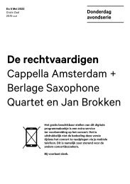 2022 05 05 De rechtvaardigen - Cappella Amsterdam + Berlage Saxophone Quartet en Jan Brokken