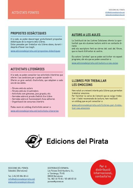 Edicions del Pirata - Catàleg 2022-23