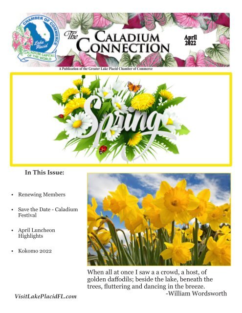 April 2022 Newsletter