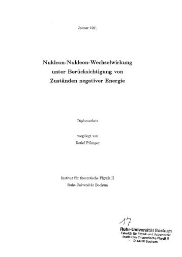 J - Institut für Theoretische Physik II - Ruhr-Universität Bochum