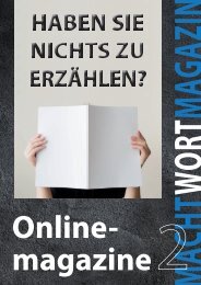 MachtWortMagazin 2 - Online-Magazine