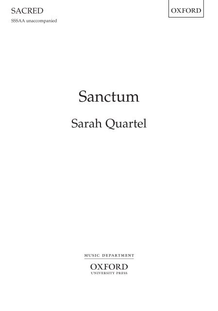 Sarah Quartel Sanctum