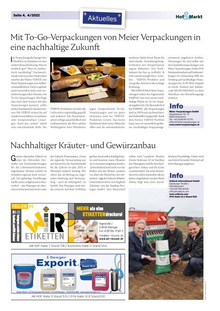 Hof&Markt | Fleisch&Markt | Hof&Gast 4/2022