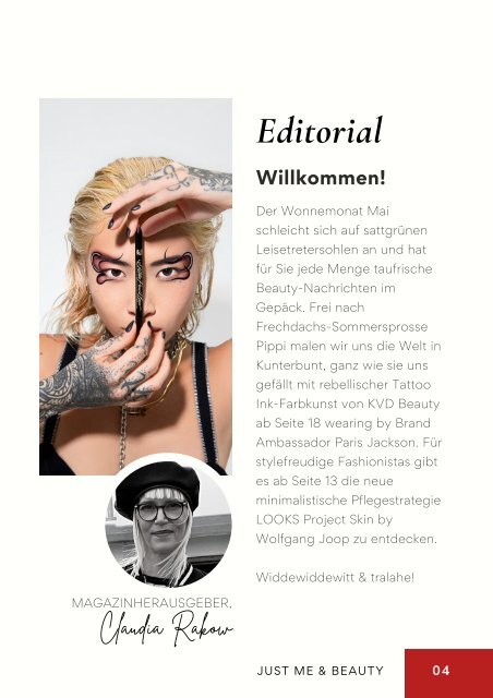 just me & beauty E-Magazin Issue N°10 Mai 2022