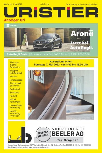 18.2022 Uristier – Der Urner Gratisanzeiger