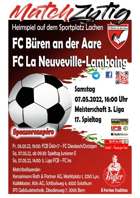 FC Büren an der Aare - FC La Neuveville-Lamboing vom 07.05.2022