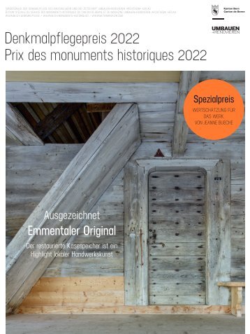Denkmalpflegepreis 2022