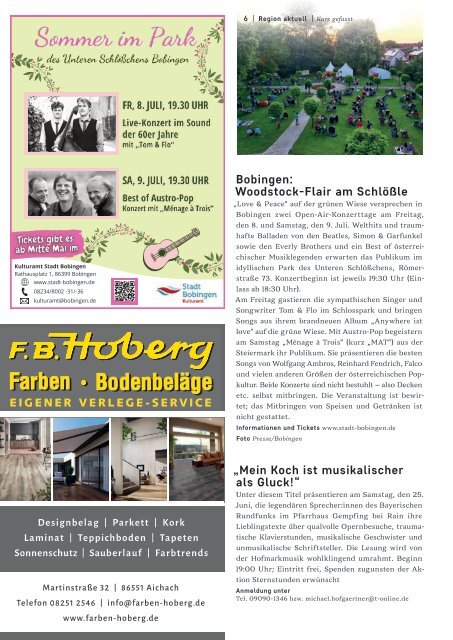 SchlossMagazin Augsburg+Umgebung Mai + Juni 2022