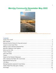 109  May 2022 Merrijig community Newsletter