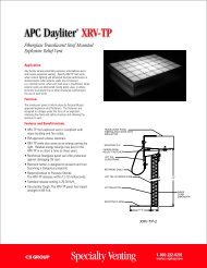 APC Dayliter® XRV-TP - Construction Specialties, Inc.