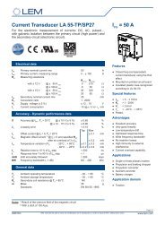 IPN = 50 A Current Transducer LA 55-TP/SP27 - LEM