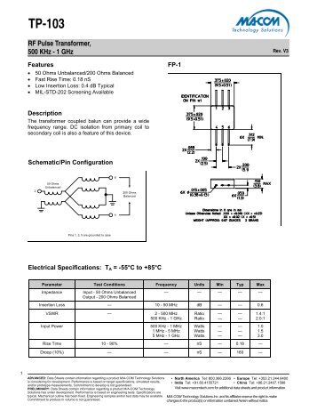 TP-103 - M/A-COM Technology Solutions