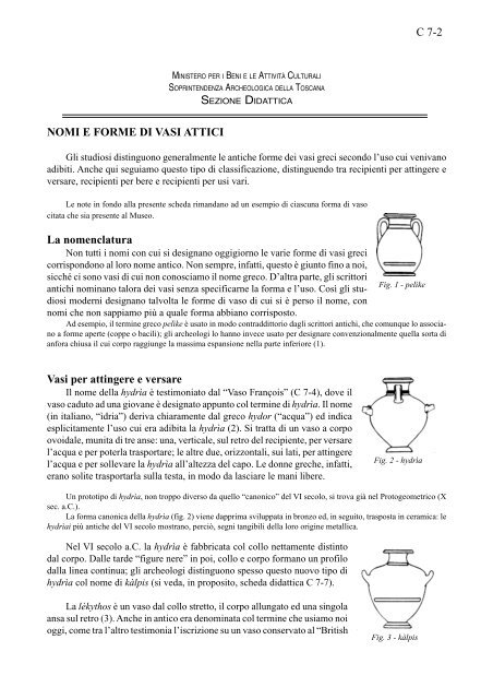 Nomi E Forme Dei Vasi Greci Archeologica Toscana