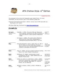 APA Citation Style - Library - Temasek Polytechnic