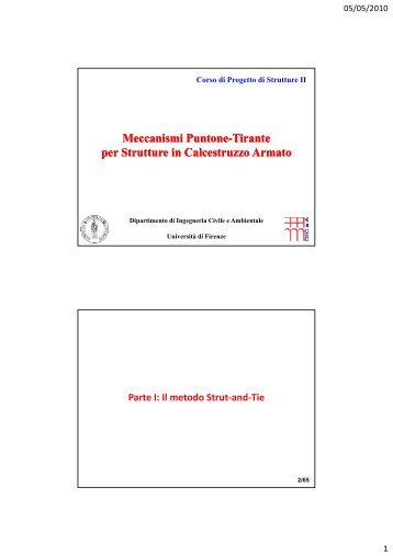 Parte I: Il metodo Strut-and-Tie - Dipartimento di Ingegneria Civile e ...