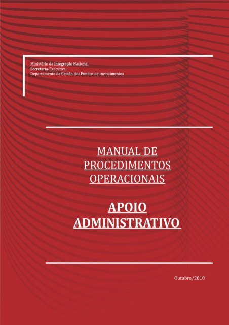 Manual de Procedimentos Operacionais - Apoio Administrativo