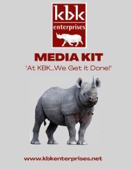 2022 KBK Enterprises MEDIA KIT