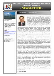 newsletter - The Institution of Engineers, Malaysia (Penang Branch)