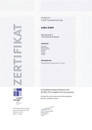 Zertifizierung ISO 9001:2015 audius GmbH 