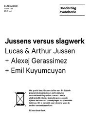 2022 05 12 Jussens versus slagwerk (Alexej Gerassimez, Emil Kuyumcuyan)