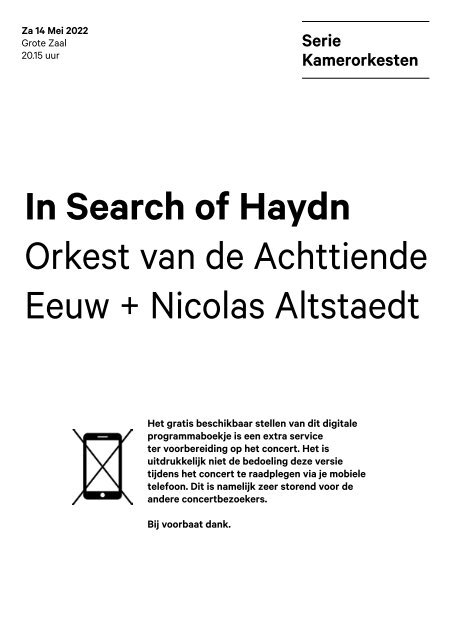 2022 05 14 In Search of Haydn - Orkest van de 18e Eeuw + Nicolas Altstaedt