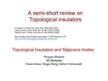 A Short Course on "Topological Insulators and Topological