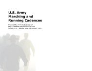 U.S. Army Marching and Running Cadences - Clemson University