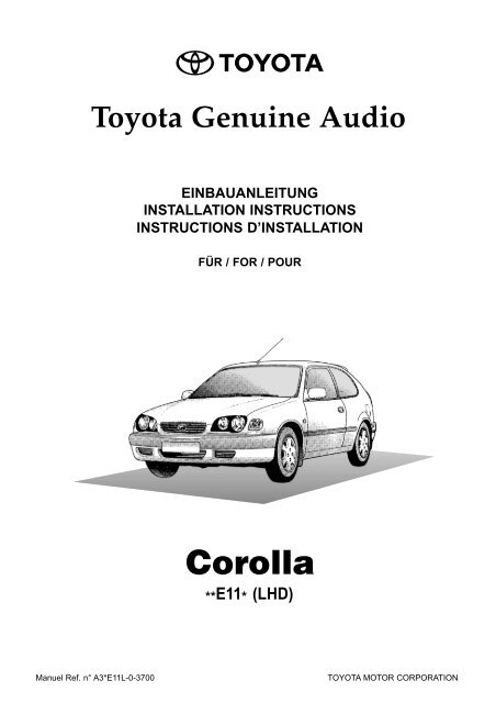 1. verwendungstabelle für corolla - Toyota-tech.eu