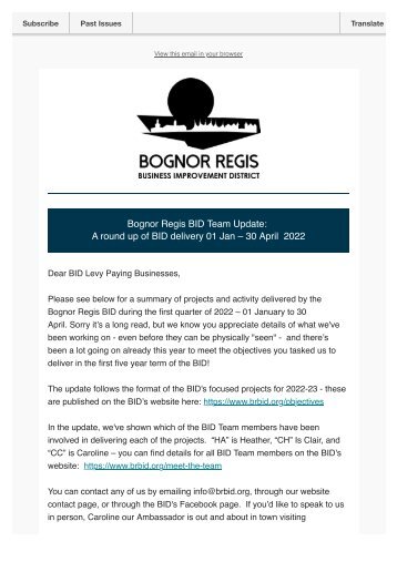 BRBID Update to Share with Colleagues 11th May 2022