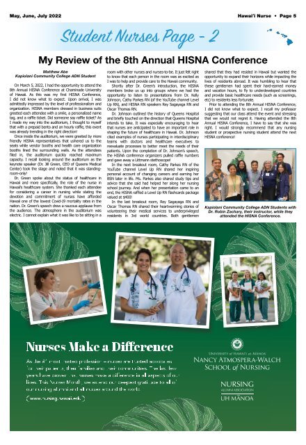 Hawai'i Nurse - May 2022