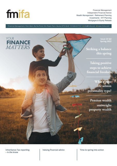 FM IFA Your Finance Matters Issue22 Q2 Spring 2022