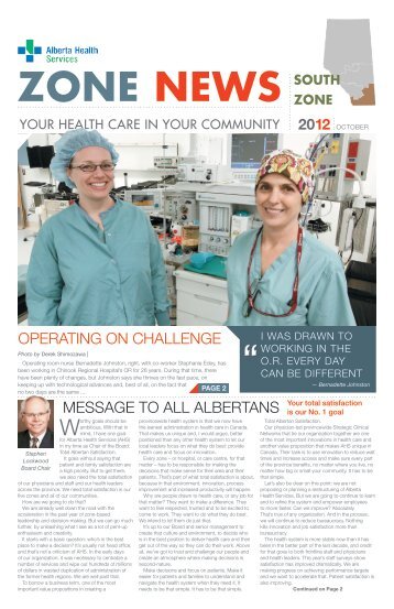 zone news south zone - Alberta Health Services