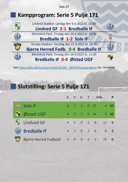 2022 - Nr. 05 - Bredballe IF - Silkeborg KFUM - 140522