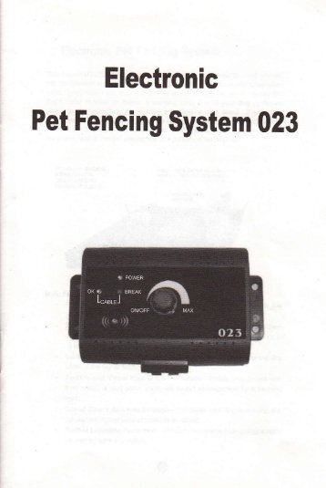 Electronic Pet Fencing System 023